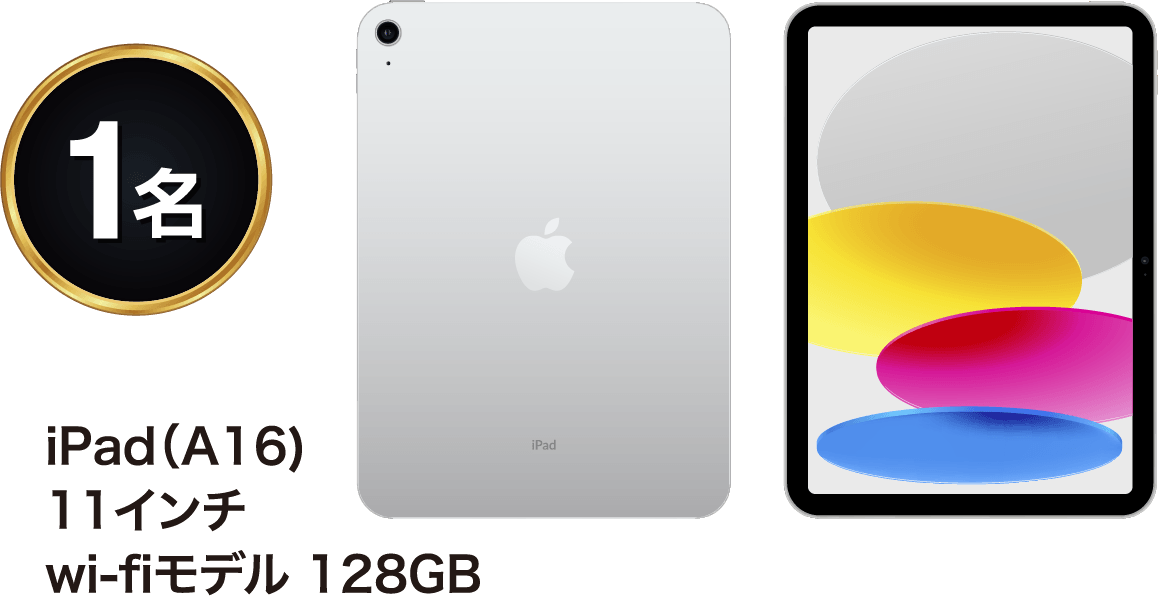 iPad（A16） 11インチ wi-fiモデル 128GB  1名