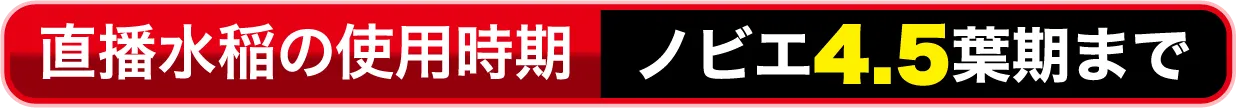 直播水稲の使用時期 ノビエ6葉期まで