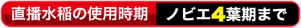 直播水稲の使用時期 ノビエ4葉期まで