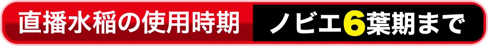 直播水稲の使用時期 ノビエ6葉期まで